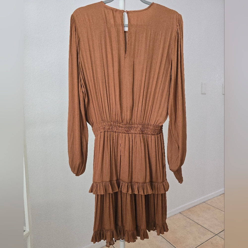GB Long Sleeve Brown Mini Dress - Picture 5 of 5